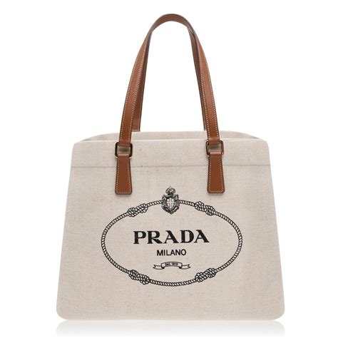 large canvas shopper prada